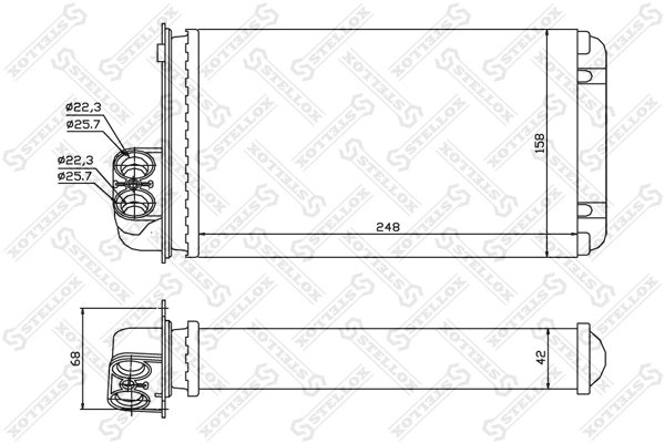 SCHIMBATOR CALDURA INCALZIRE HABITACLU STELLOX 10-35042-SX - Compatibil cu PEUGEOT