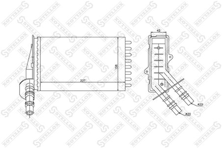 Schimbator caldura incalzire habitaclu Stellox 10-35043-SX