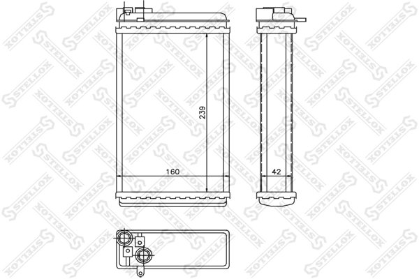 SCHIMBATOR CALDURA INCALZIRE HABITACLU STELLOX 10-35046-SX - Compatibil cu OPEL