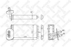 SCHIMBATOR CALDURA INCALZIRE HABITACLU STELLOX 10-35048-SX - Compatibil cu VW