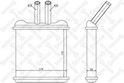 SCHIMBATOR CALDURA INCALZIRE HABITACLU STELLOX 10-35074-SX - Compatibil cu DAEWOO, ZAZ