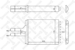 SCHIMBATOR CALDURA INCALZIRE HABITACLU STELLOX 10-35076-SX - Compatibil cu OPEL