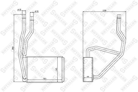 SCHIMBATOR CALDURA INCALZIRE HABITACLU STELLOX 10-35132-SX - Compatibil cu FORD, MAZDA