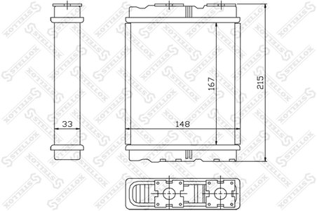 SCHIMBATOR CALDURA INCALZIRE HABITACLU STELLOX 10-35136-SX - Compatibil cu FORD, MITSUBISHI, NISSAN, PROTON