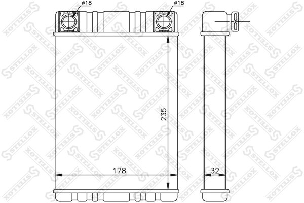 SCHIMBATOR CALDURA INCALZIRE HABITACLU STELLOX 10-35144-SX - Compatibil cu MERCEDES-BENZ