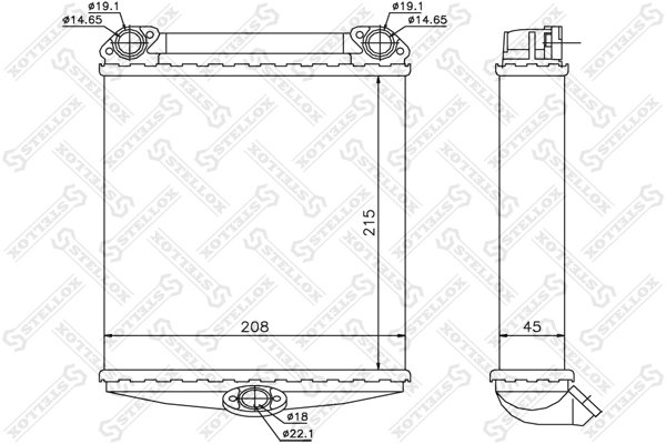 SCHIMBATOR CALDURA INCALZIRE HABITACLU STELLOX 10-35170-SX - Compatibil cu MERCEDES-BENZ