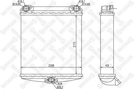 SCHIMBATOR CALDURA INCALZIRE HABITACLU STELLOX 10-35170-SX - Compatibil cu MERCEDES-BENZ