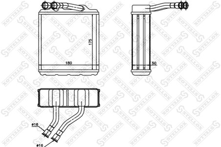 SCHIMBATOR CALDURA INCALZIRE HABITACLU STELLOX 10-35217-SX - Compatibil cu TOYOTA