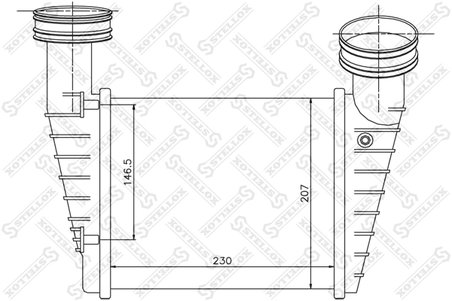 INTERCOOLER STELLOX 10-40158-SX - Compatibil cu SKODA, VW