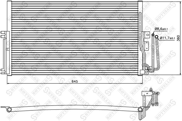 RADIATOR CLIMATIZARE STELLOX 10-45008-SX - Compatibil cu OPEL