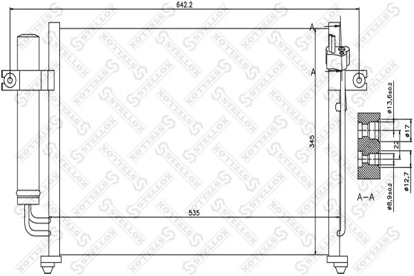RADIATOR CLIMATIZARE STELLOX 10-45027-SX - Compatibil cu HYUNDAI