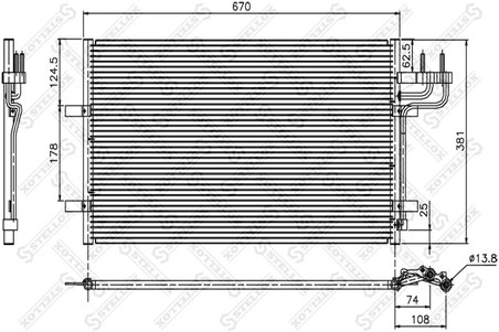 RADIATOR CLIMATIZARE STELLOX 10-45036-SX - Compatibil cu FORD