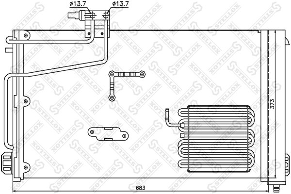 RADIATOR CLIMATIZARE STELLOX 10-45126-SX - Compatibil cu MERCEDES-BENZ, SAAB