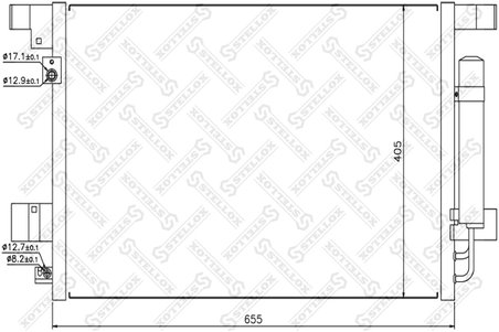 RADIATOR CLIMATIZARE STELLOX 10-45135-SX - Compatibil cu CITROEN, MERCEDES-BENZ, MITSUBISHI, PEUGEOT