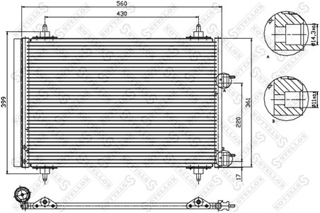 RADIATOR CLIMATIZARE STELLOX 10-45145-SX - Compatibil cu PEUGEOT