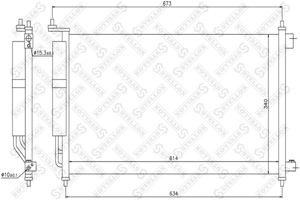 RADIATOR CLIMATIZARE STELLOX 10-45224-SX - Compatibil cu NISSAN, RENAULT