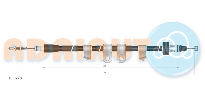 CABLU FRANA DE MANA ADRIAUTO 10.0278 - Compatibil cu HYUNDAI, KIA