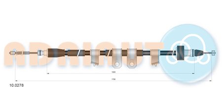 CABLU FRANA DE MANA ADRIAUTO 10.0278 - Compatibil cu HYUNDAI, KIA