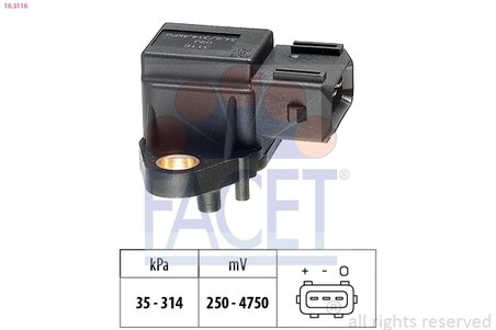 SENZOR PRESIUNE AER FACET 10.3116 - Compatibil cu BMW