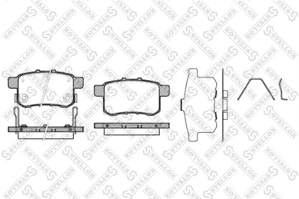 Set placute frana Stellox 1002 000-SX