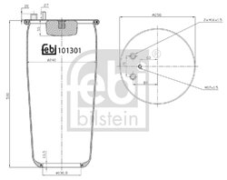 Burduf suspensie pneumatica Febi Bilstein 101301