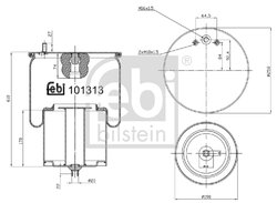 BURDUF SUSPENSIE PNEUMATICA FEBI BILSTEIN 101313 - Compatibil cu VOLVO