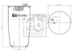 Burduf suspensie pneumatica Febi Bilstein 101348