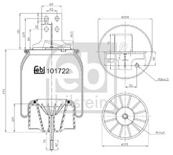 Burduf suspensie pneumatica Febi Bilstein 101722
