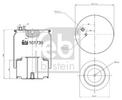 Burduf suspensie pneumatica Febi Bilstein 101739