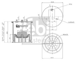Burduf suspensie pneumatica Febi Bilstein 102721