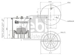 Burduf suspensie pneumatica Febi Bilstein 102809