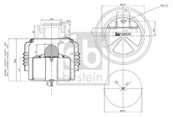 Burduf suspensie pneumatica Febi Bilstein 104536