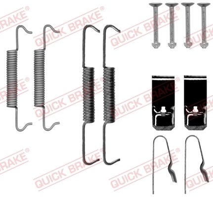 SET ACCESORII SABOTI FRANA QUICK BRAKE 105-0027 - Compatibil cu FORD, JEEP