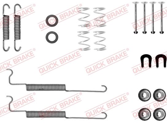 SET ACCESORII SABOTI FRANA QUICK BRAKE 105-0049 - Compatibil cu CHEVROLET, SSANGYONG