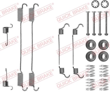 SET ACCESORII SABOTI FRANA QUICK BRAKE 105-0740 - Compatibil cu CITROEN, FIAT, LANCIA, PEUGEOT