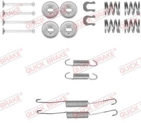 SET ACCESORII SABOTI FRANA QUICK BRAKE 105-0778 - Compatibil cu TOYOTA