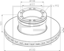 Disc frana PE Automotive 106.206-00A