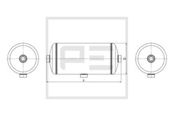 Rezervor aer sistem compresor PE Automotive 106.506-80A