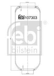 BURDUF SUSPENSIE PNEUMATICA FEBI BILSTEIN 107303 - Compatibil cu IVECO