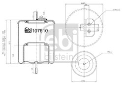 Burduf suspensie pneumatica Febi Bilstein 107610