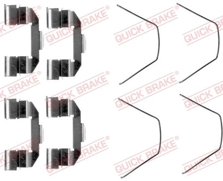 Set accesorii placute frana QUICK BRAKE 109-1607