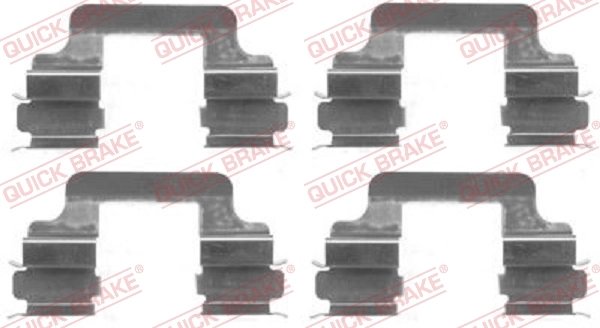 Set accesorii placute frana QUICK BRAKE 109-1610