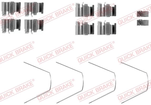 Set accesorii placute frana QUICK BRAKE 109-1651