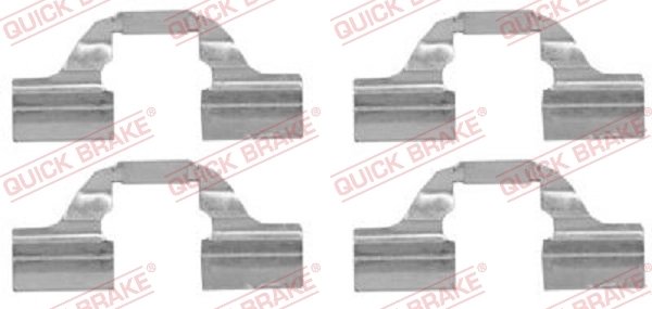 SET ACCESORII PLACUTE FRANA QUICK BRAKE 109-1684 - Compatibil cu CITROEN, FIAT, PEUGEOT