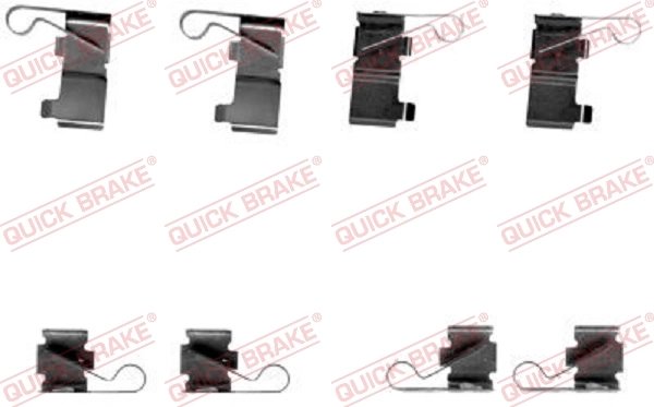 Set accesorii placute frana QUICK BRAKE 109-1699