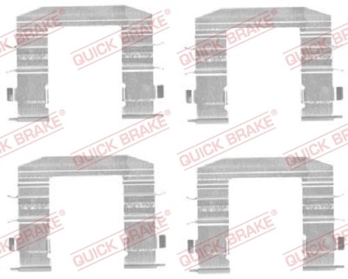 Set accesorii placute frana QUICK BRAKE 109-1708