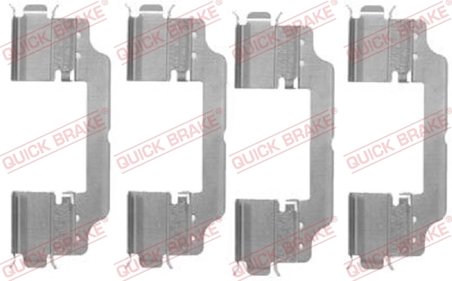 SET ACCESORII PLACUTE FRANA QUICK BRAKE 109-1716 - Compatibil cu AUDI, CITROEN, FIAT, MERCEDES-BENZ, PEUGEOT, PORSCHE, TOYOTA, V