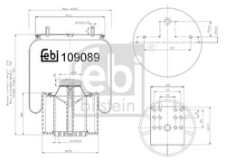 Burduf suspensie pneumatica Febi Bilstein 109089