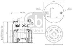 Burduf suspensie pneumatica Febi Bilstein 109227