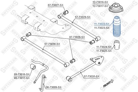 PROTECTII AMORTIZOR STELLOX 11-73022-SX - Compatibil cu DAEWOO